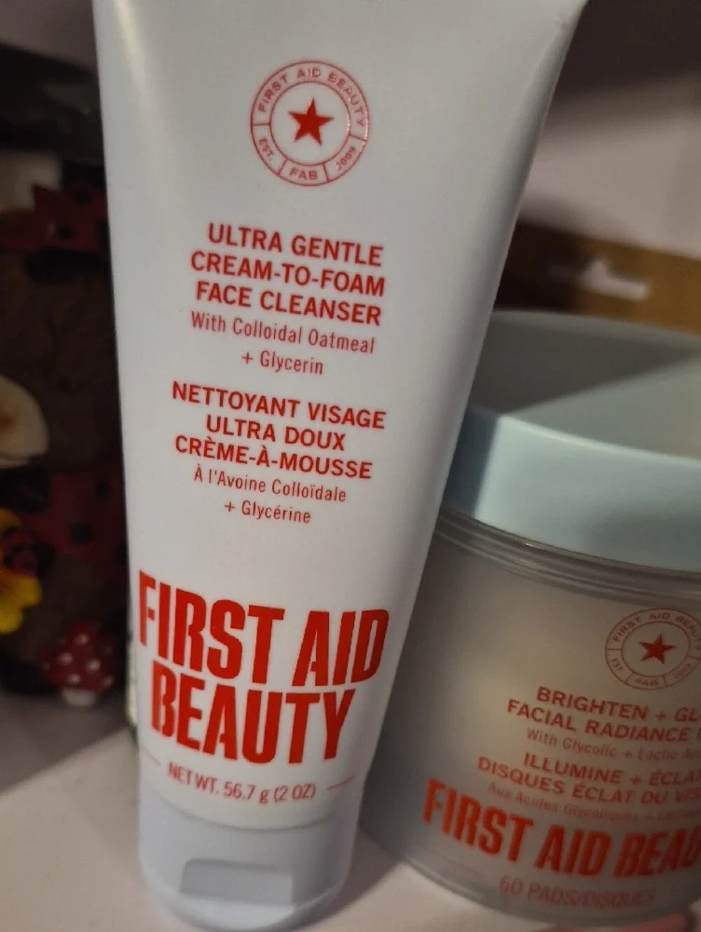 First Aid Beauty White and Light Blue Skincare Duo Unopened Nwob